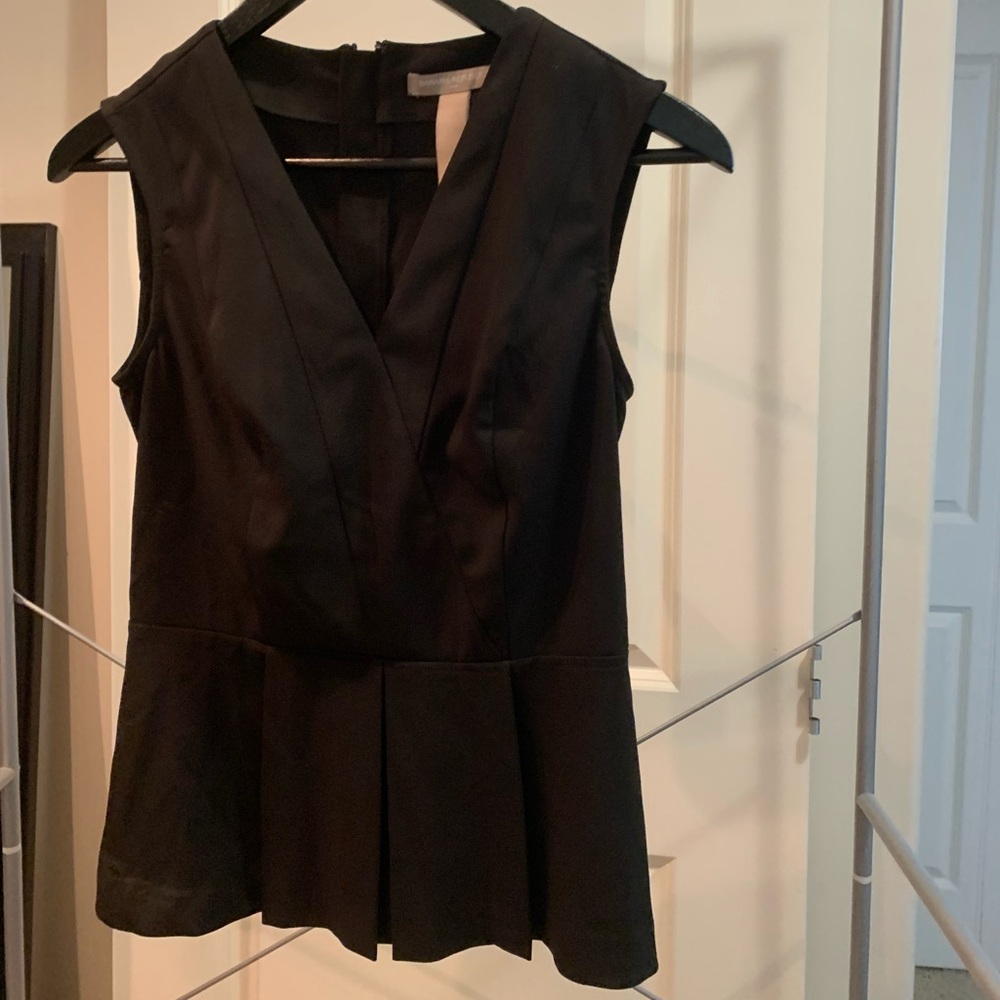Black peplum blouse from Banana Republic